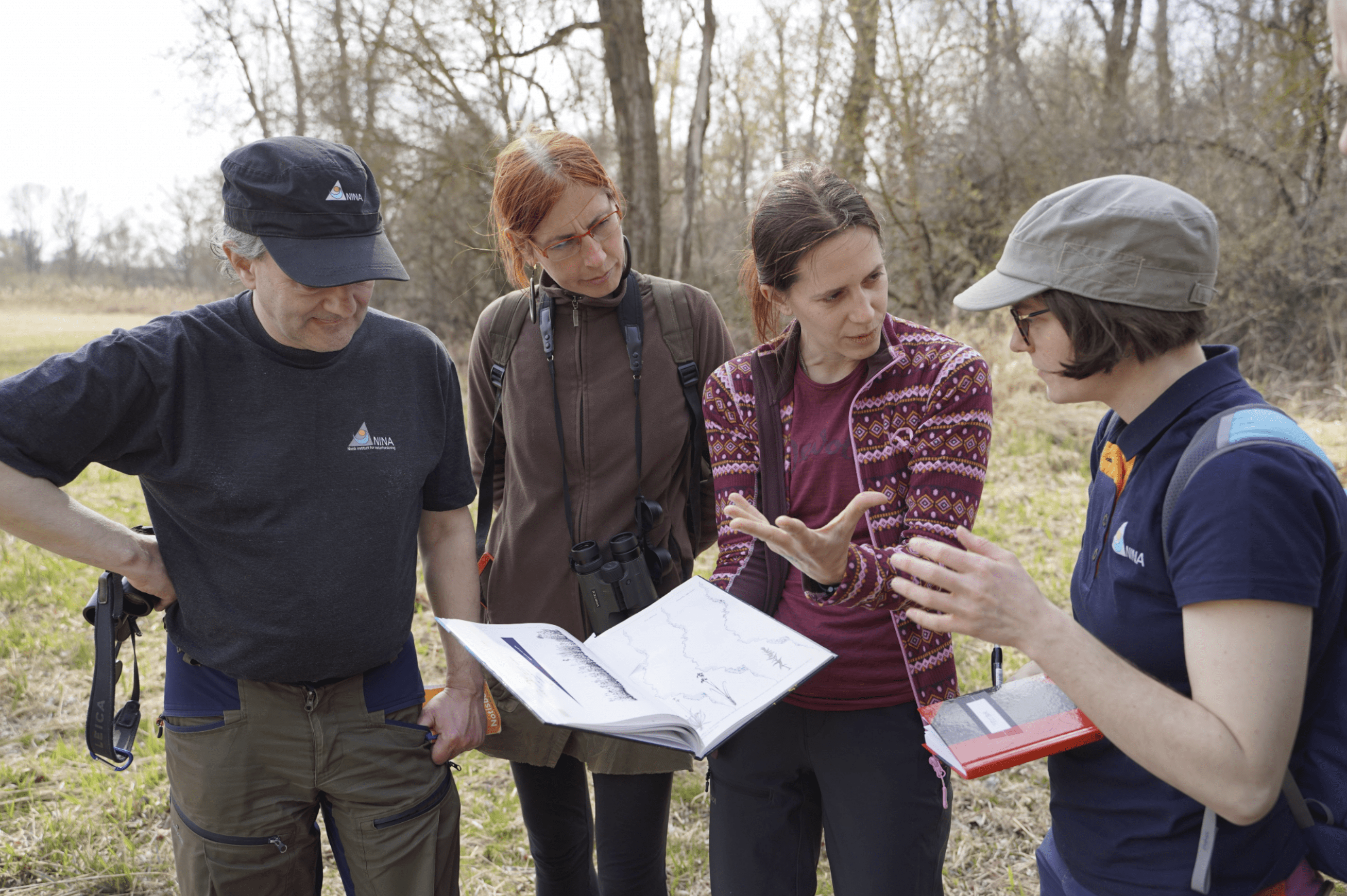  Duncan Halley and Anne C Mehlhoop (on the left), from the Norwegian Institute for Nature Research, during one of the project visits with the Slovak partners. Photo credits: Green Foundation 