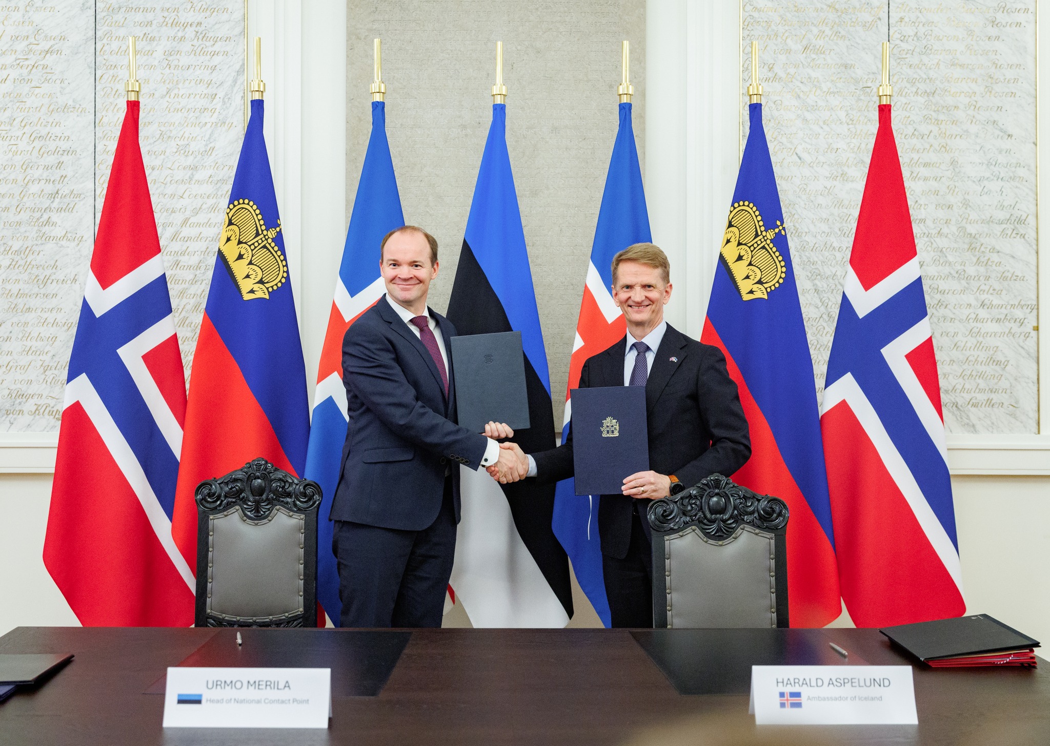 Head of National Focal Point in Estonia Mr Urmo Merila and Ambassador of Iceland Mr Harald Aspelund.