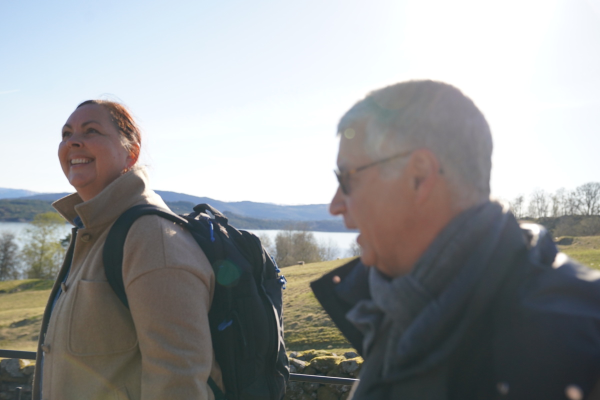 Kari Evensen Natland and António Domingos Abreu during the study visit at Nordhordland UNESCO Biosphere.