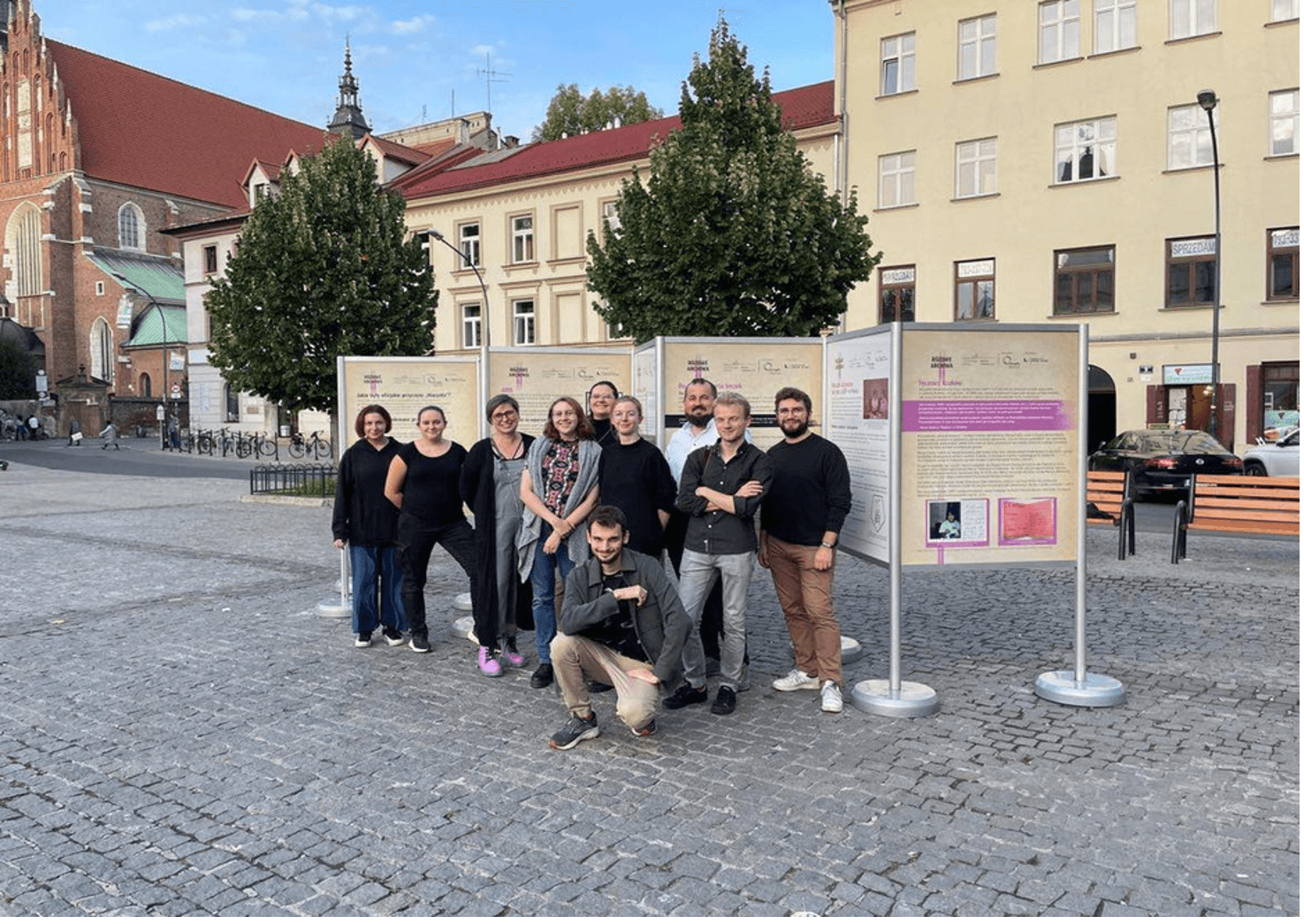 An outdoor exhibition in Krakow, showcasing queer Polish history as part of the Pink Archive project. Photo credits: Polistrefa The Diversity Foundation 