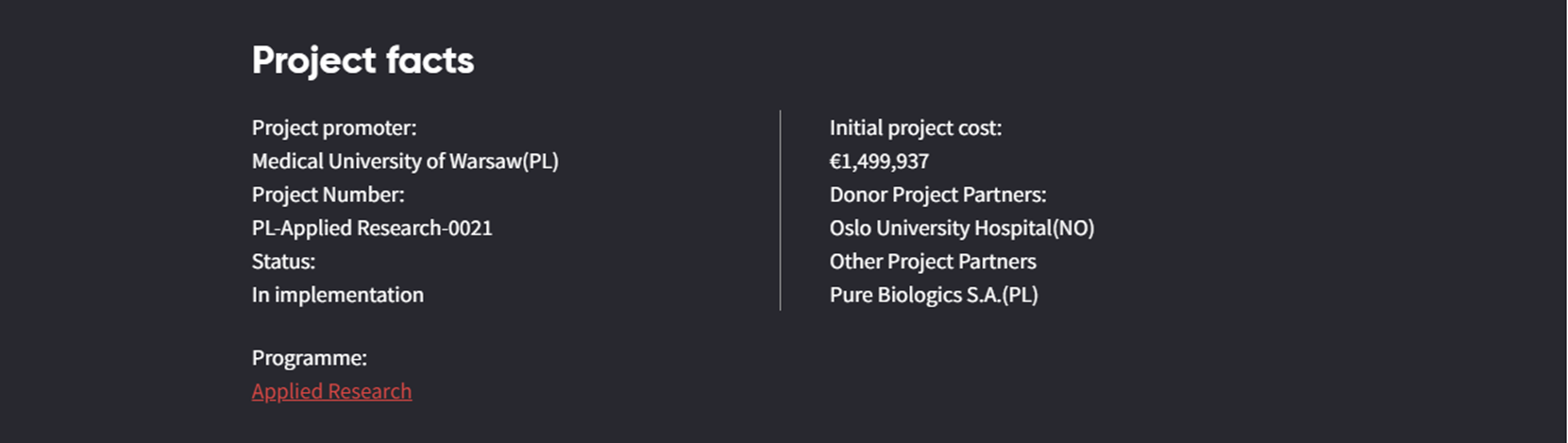 Project Facts