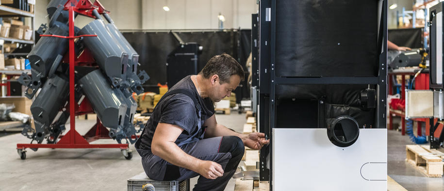 A man working in a factory 